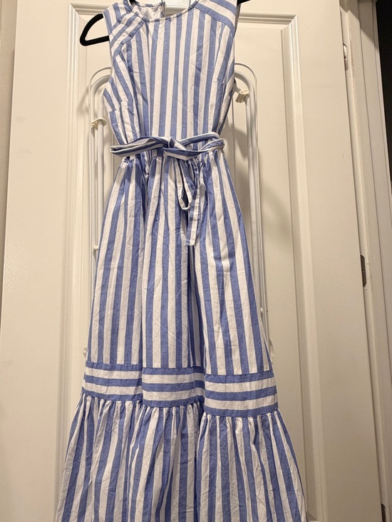J. Crew Dresses & Skirts - Women’s J Crew Blue and White Striped Sundress with Tie Waist
